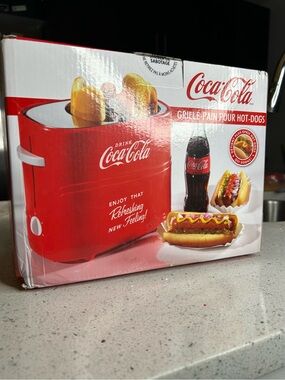 Coca Cola Red Pop-Up Hot Dog Toaster - Nostalgia Party Appliance